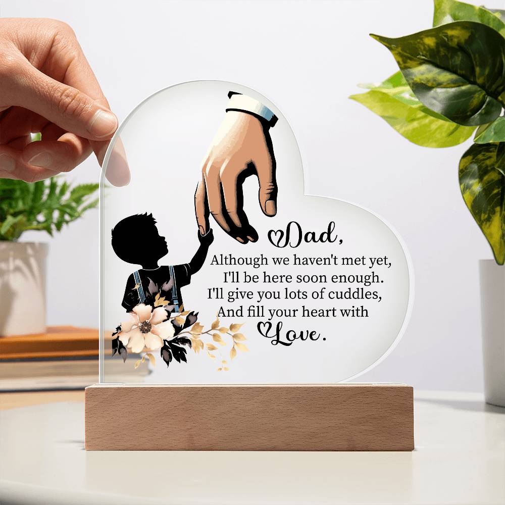To My Dad | Printed Heart Acrylic Plaque