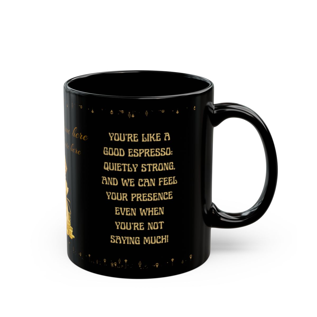 Luxury Black Mug (11oz, 15oz) Funny Boss Mug I Funny Gift For Boos Gift for Father Coworker Funny Office Gift