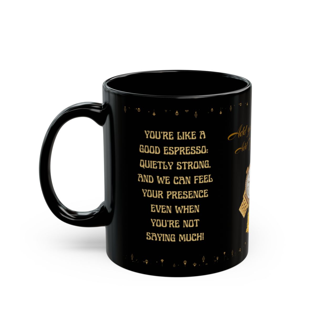 Luxury Black Mug (11oz, 15oz) Funny Boss Mug I Funny Gift For Boos Gift for Father Coworker Funny Office Gift