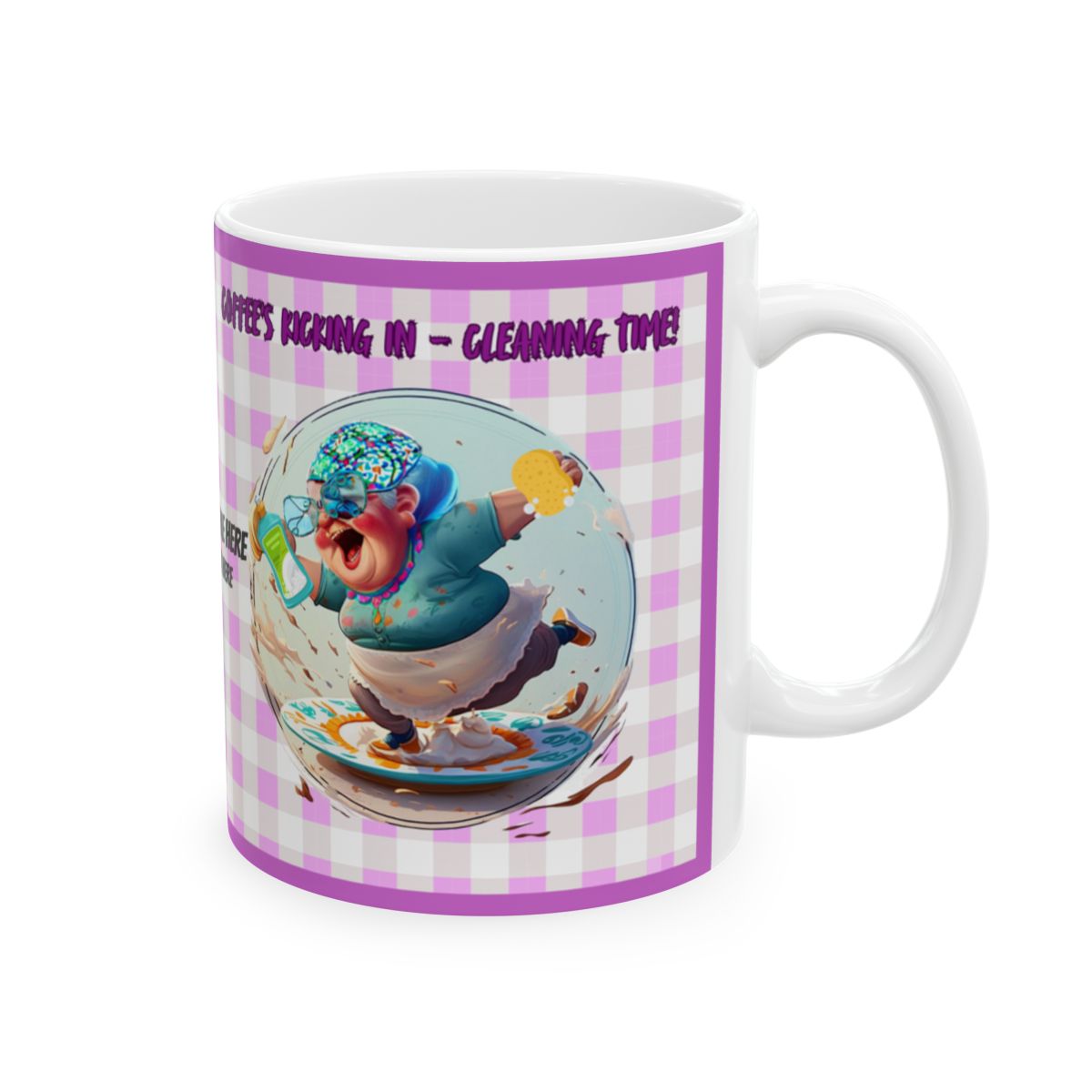 Ceramic Mug Crazy Granny Funny Design 11oz 15oz Happy Crazy-Granny-cious Coffee Kitchen Cleaningc Mug, (11oz, 15oz) - lets give it a whirl