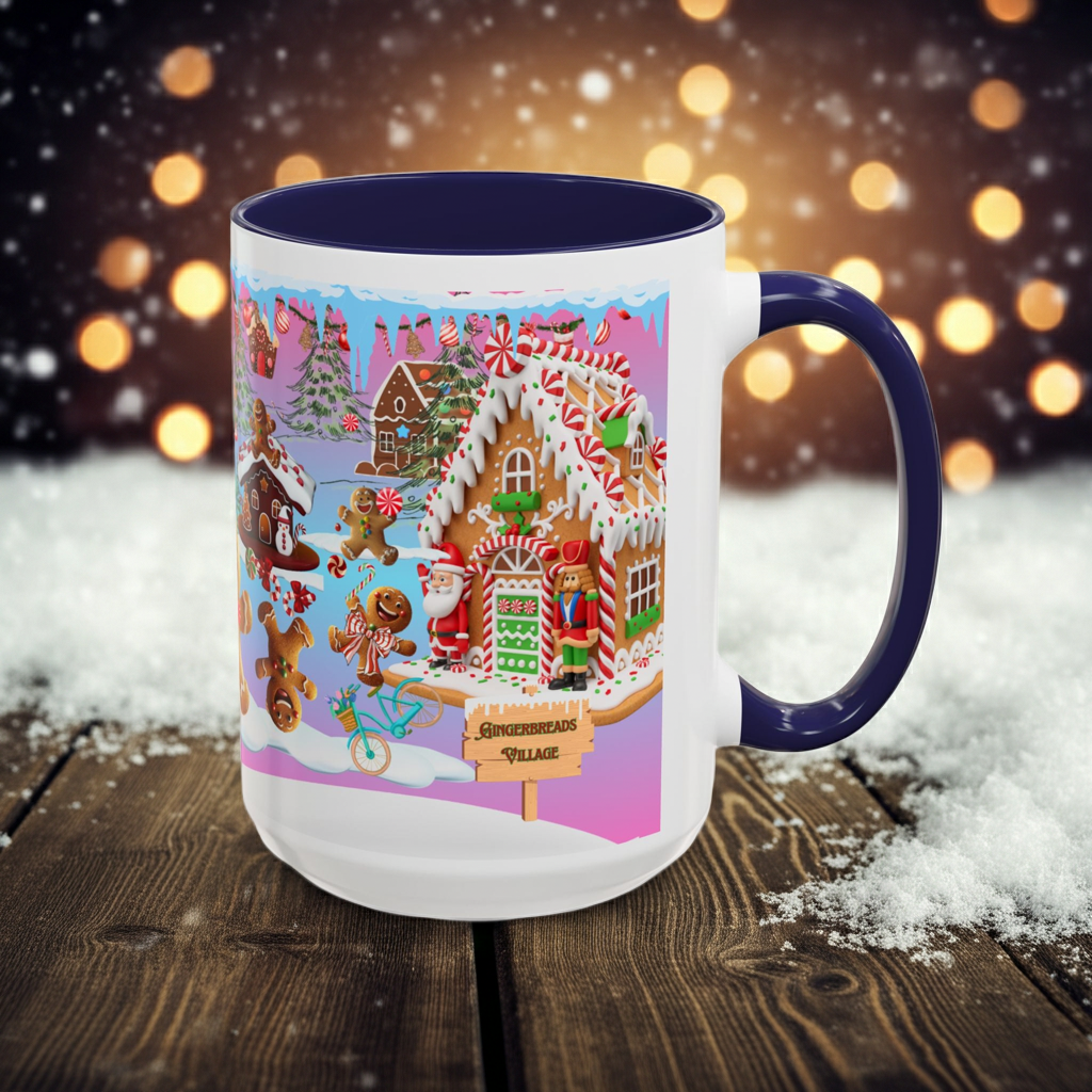 Coffee Mug - Gingerbreads Village Funny Design, 11oz & 15oz Funny Mug