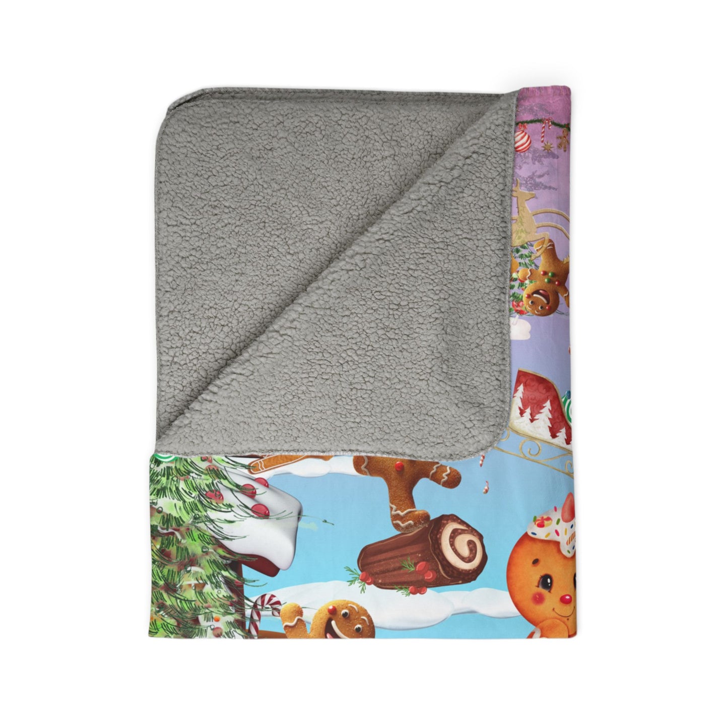 Sherpa Blanket - Funny Gingerbread Acrobats - To My Sweet Daughter