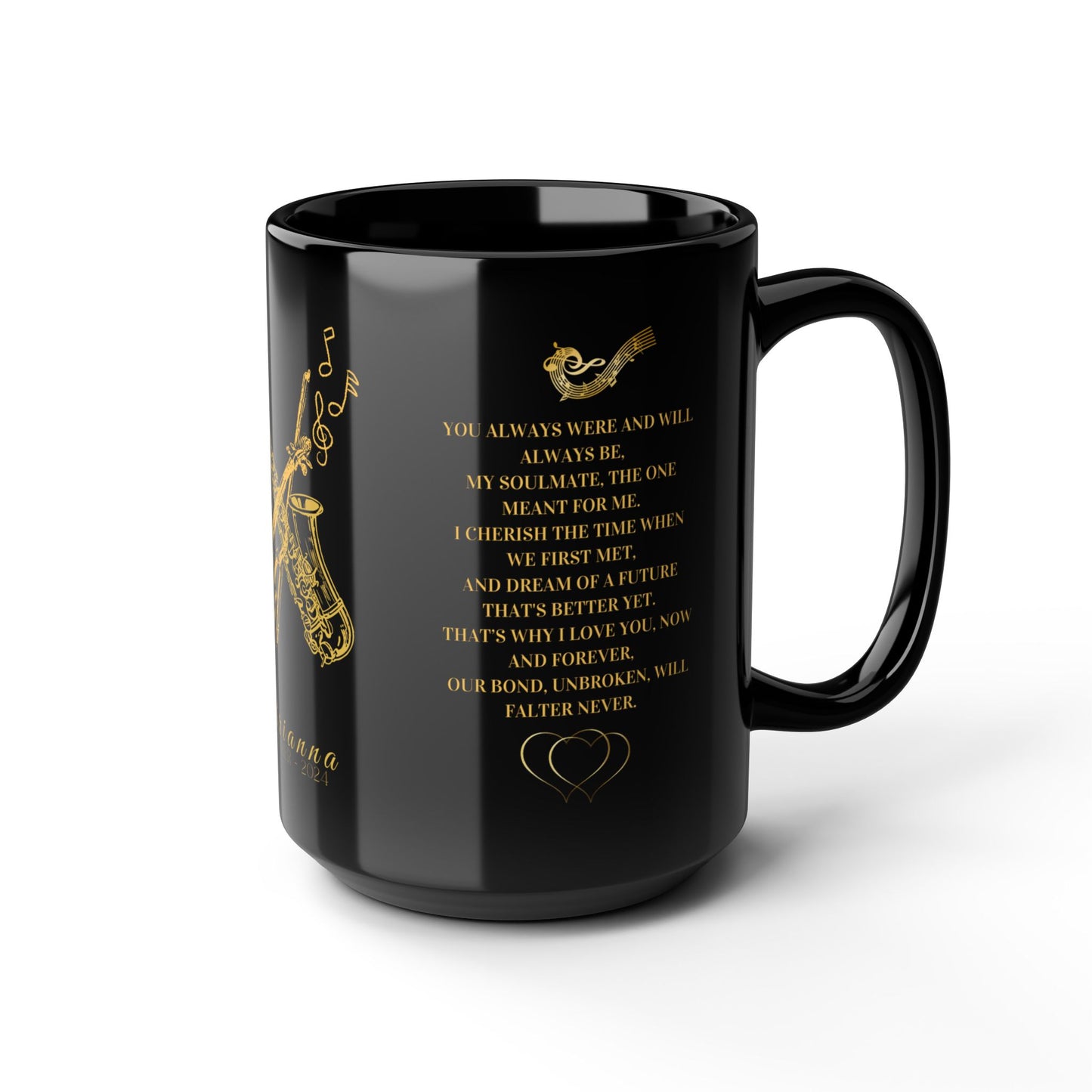 Luxury Music Lover Mug - Soulmates Design Perfect Gift for Her Perfect gift for Him