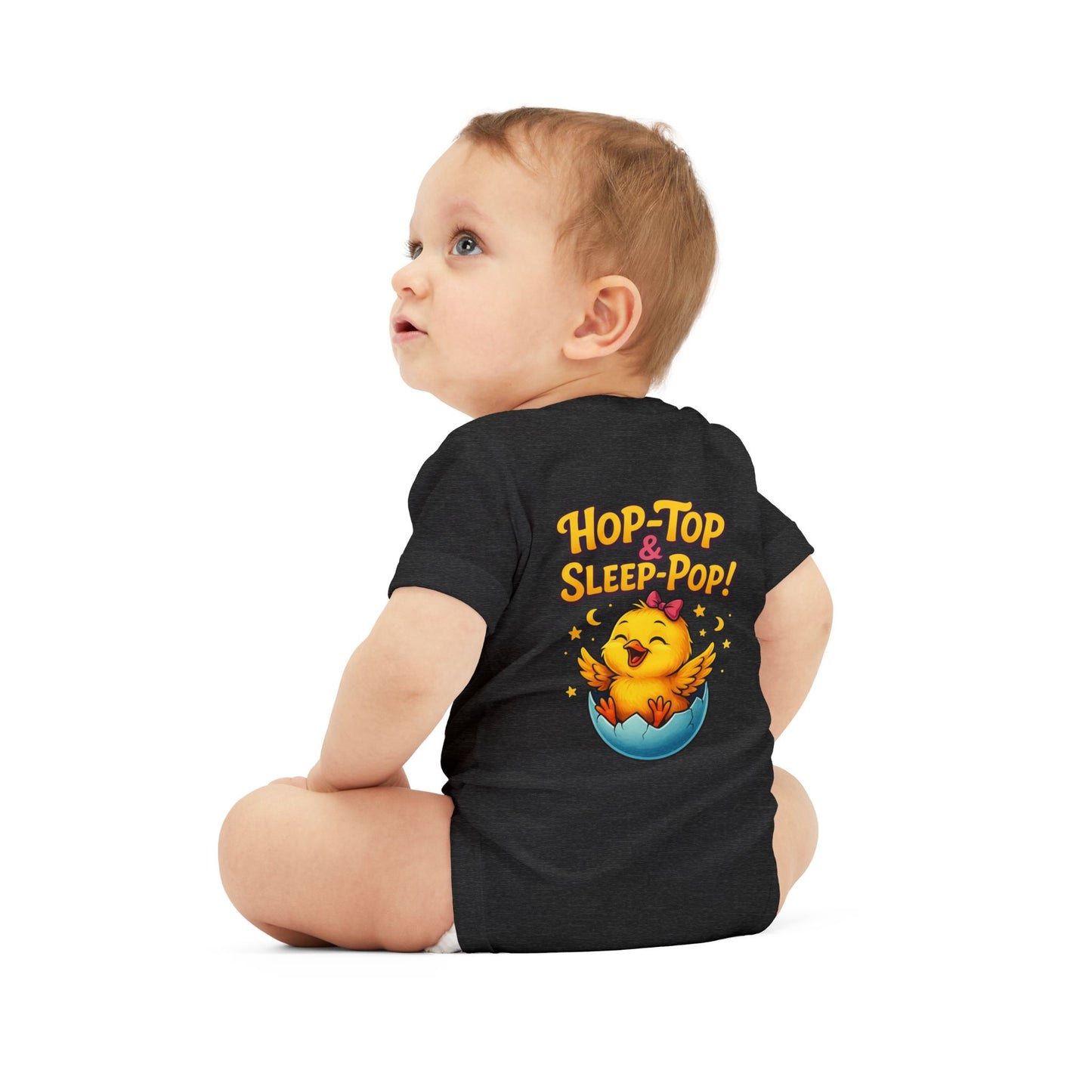 Infant One-Piece — 'Hop Top & Sleep Pop' Funny Baby Bodysuit