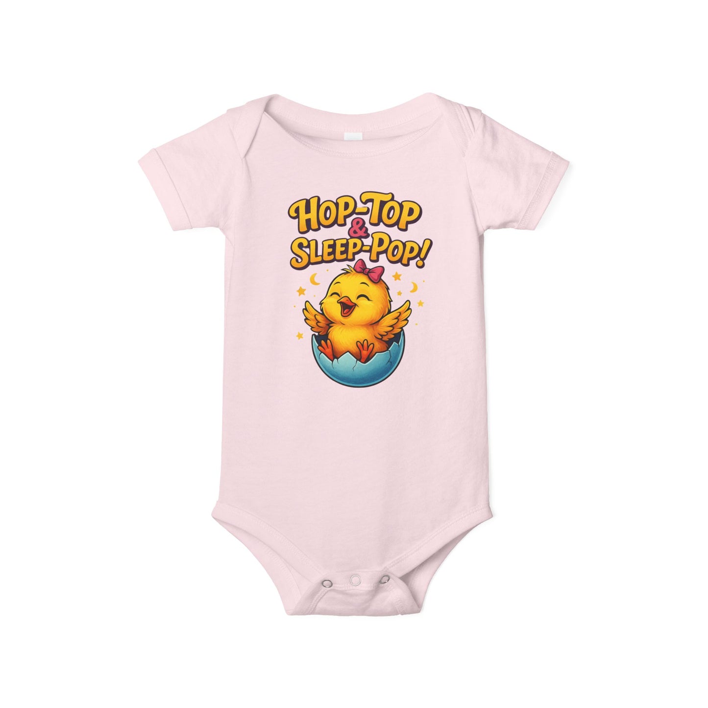 Infant One-Piece — 'Hop Top & Sleep Pop' Funny Baby Bodysuit
