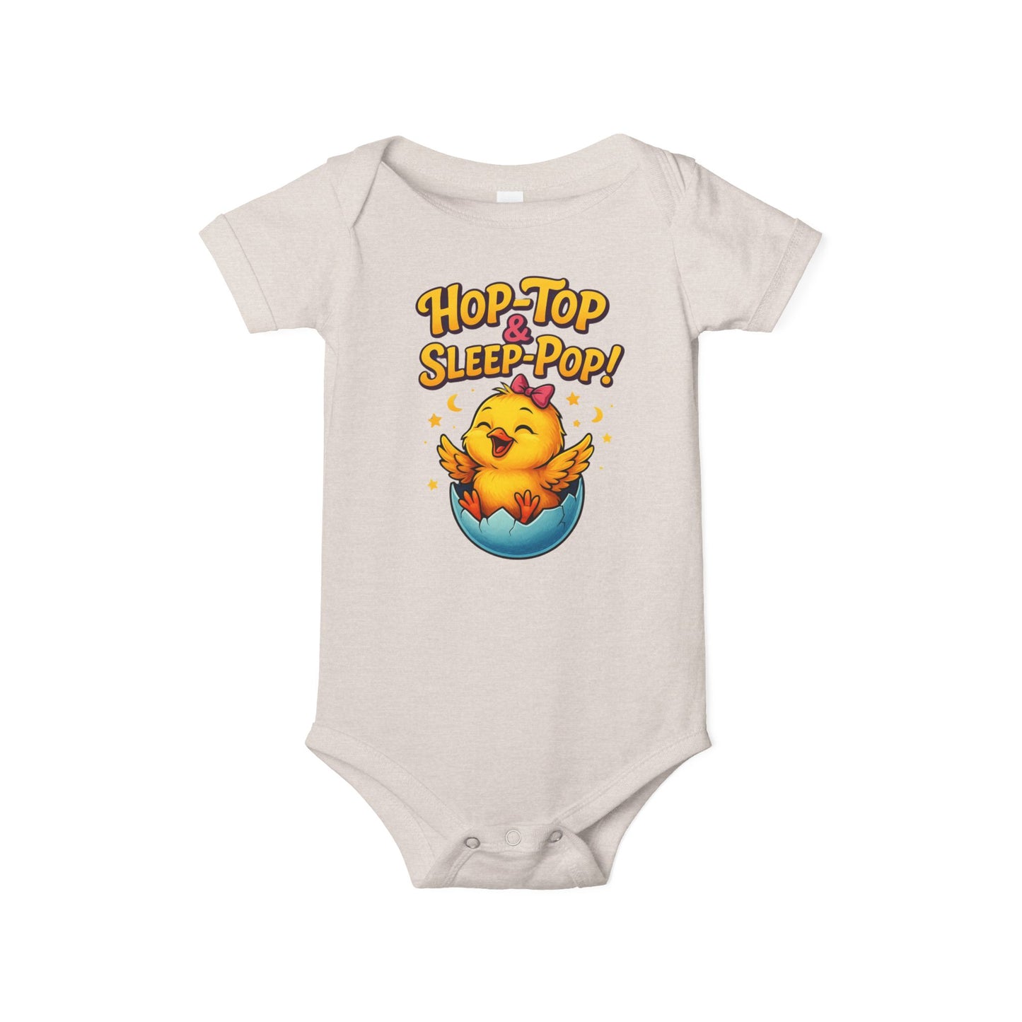 Infant One-Piece — 'Hop Top & Sleep Pop' Funny Baby Bodysuit