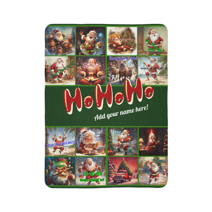 Sherpa Christmas Blanket - Funny Ho Ho Ho Holiday Messages