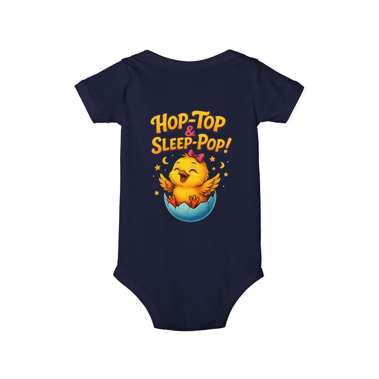 Infant One-Piece — 'Hop Top & Sleep Pop' Funny Baby Bodysuit