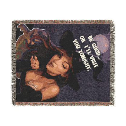 Halloween Witch Blanket - Be Good or I'll Visit You Tonight Throw