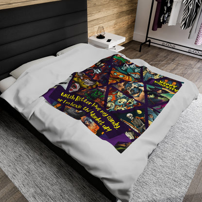 Witch, better have my candy or I’m hexin’ this blanket up! - Velveteen Plush Blanket