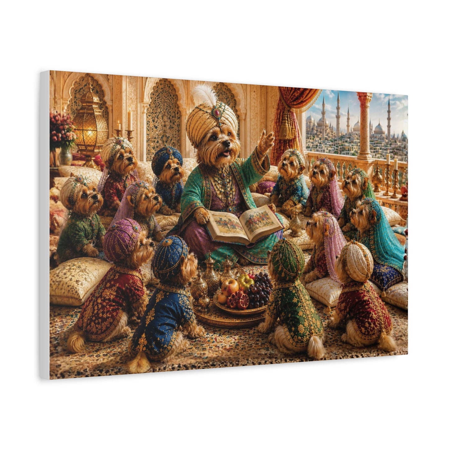 Yorkie Ottoman Sultan Canvas Wall Art – Antonio as Mehmed the Conqueror