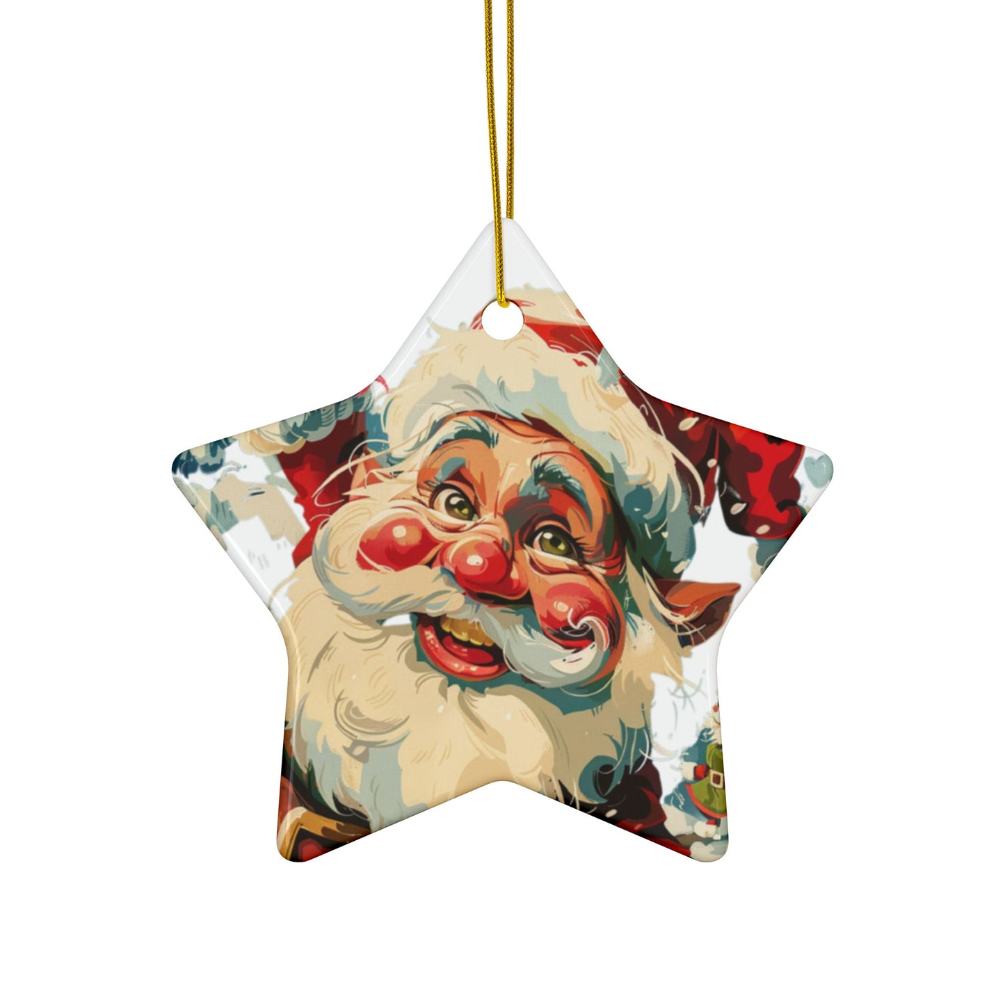 Ornaments Santa's Figure Ceramic Ornaments