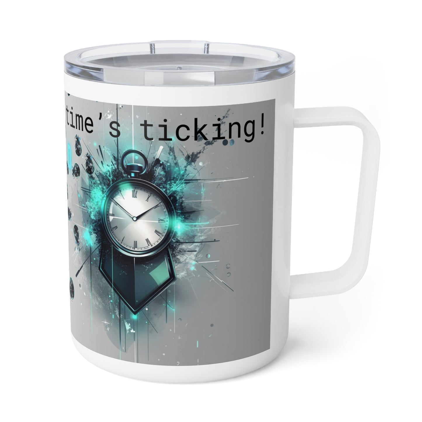10oz Insulated Coffee Mug - Stainless Steel Travel Tumbler