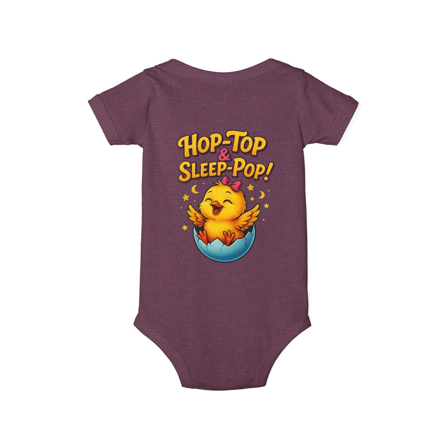 Infant One-Piece — 'Hop Top & Sleep Pop' Funny Baby Bodysuit
