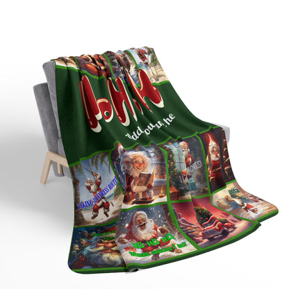Sherpa Christmas Blanket - Funny Ho Ho Ho Holiday Messages