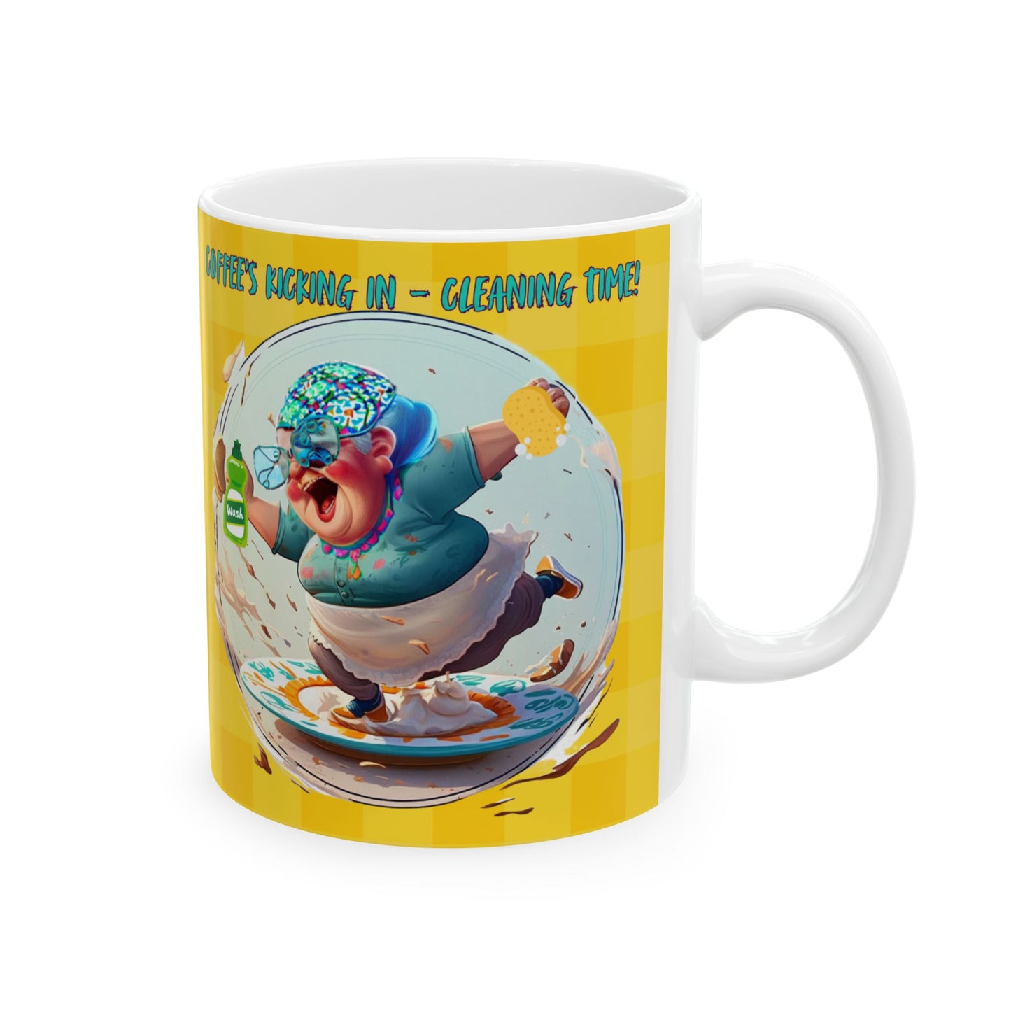 Funny Crazy Granny's Whimsical World Ceramic Mug (11oz, 15oz)