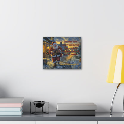 Santa Canvas Wall Art - Best Gifts Aren't Under Tree Christmas Decor