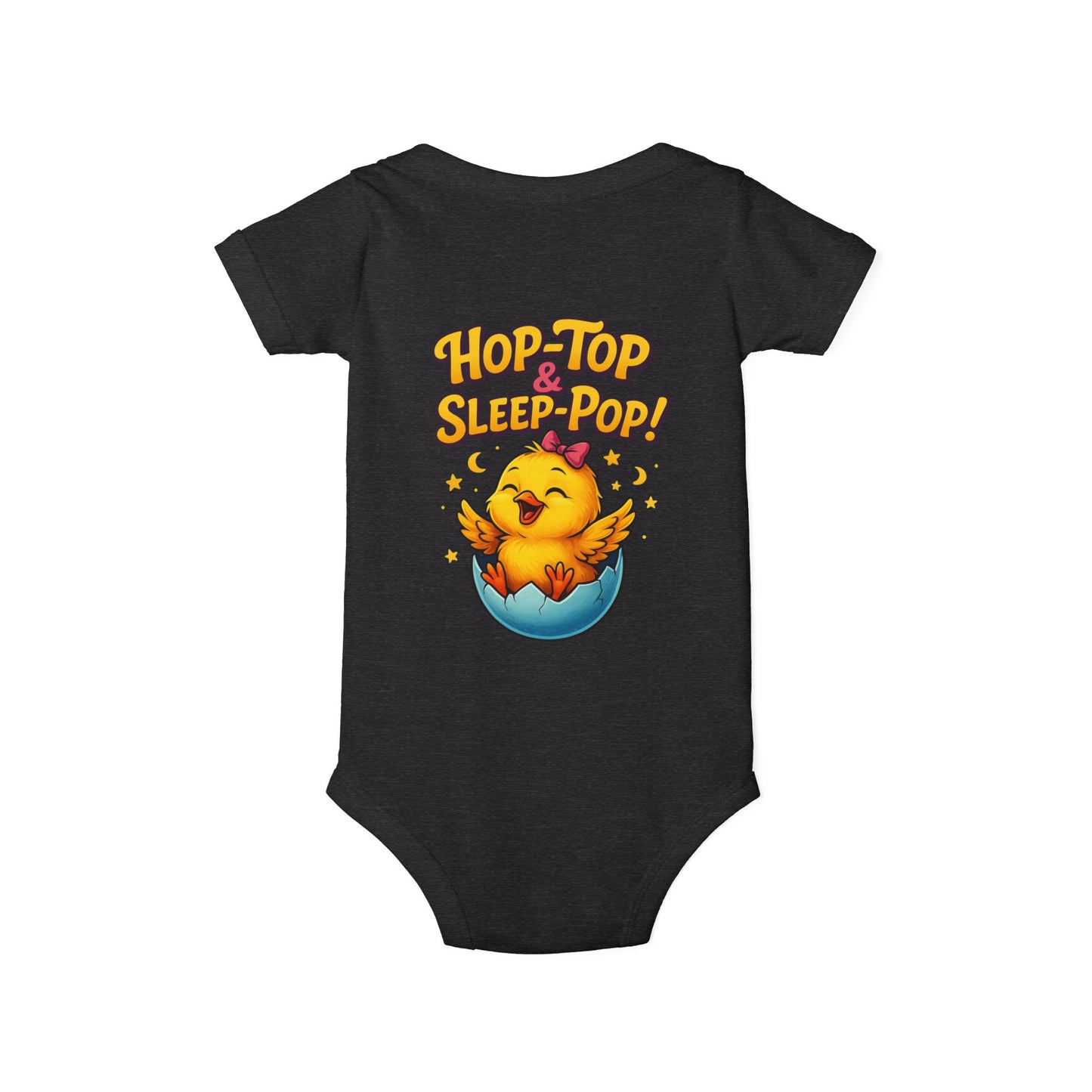 Infant One-Piece — 'Hop Top & Sleep Pop' Funny Baby Bodysuit