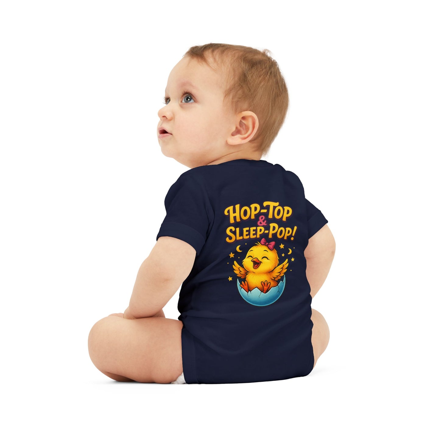 Infant One-Piece — 'Hop Top & Sleep Pop' Funny Baby Bodysuit