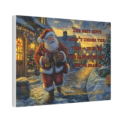 Santa Canvas Wall Art - Best Gifts Aren't Under Tree Christmas Decor