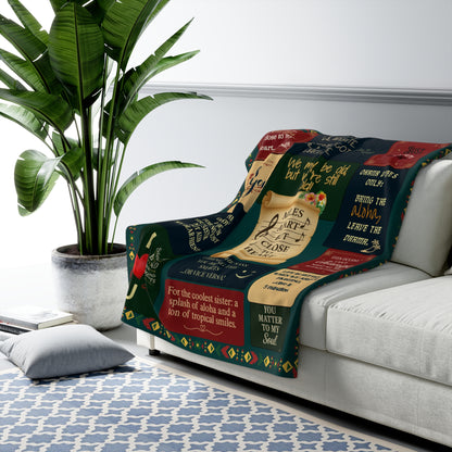 Miles Apart Sister Sherpa Blanket - Close At Heart Keepsake Gift