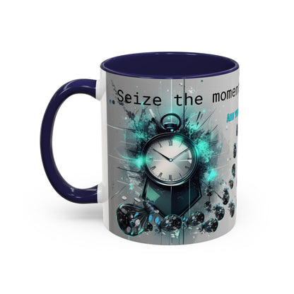 Mug: Seize the Moment Inspirational Quote Coffee Mug (11, 15oz)