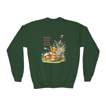 Funny Emotional Messages Youth Crewneck Sweatshirt - Perfect Gift for Mother's Day