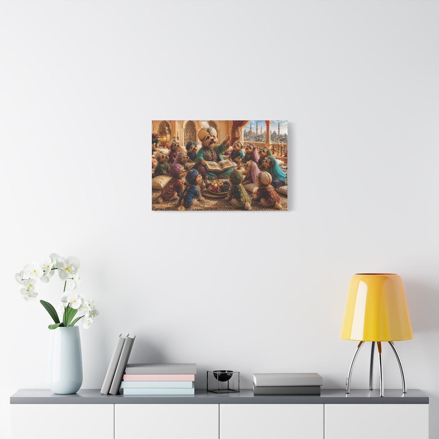 Yorkie Ottoman Sultan Canvas Wall Art – Antonio as Mehmed the Conqueror
