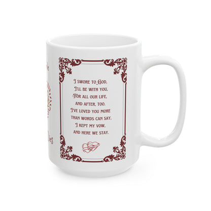 Skeleton Love Ceramic Mug - True Love Never Dies 11oz/15oz Gift