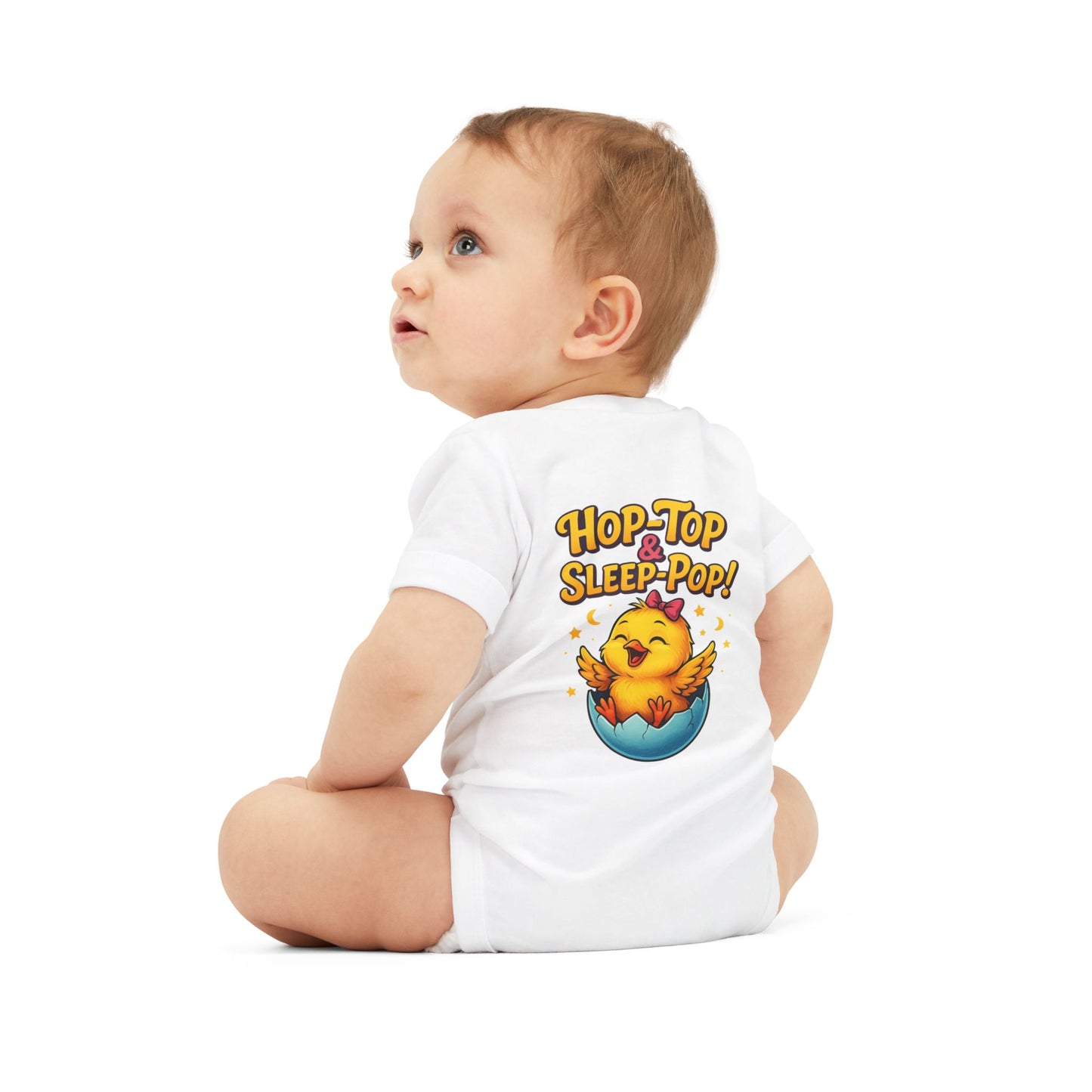Infant One-Piece — 'Hop Top & Sleep Pop' Funny Baby Bodysuit