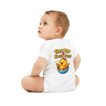 Infant One-Piece — 'Hop Top & Sleep Pop' Funny Baby Bodysuit