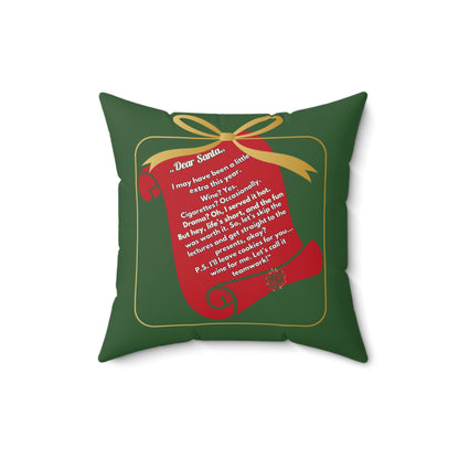 Funny Santa Square Pillow - Hilarious Christmas Home Decor Gift