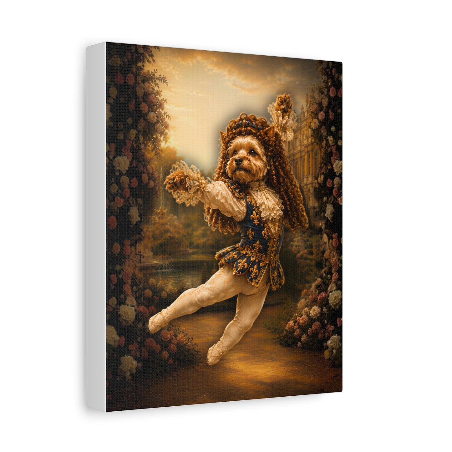Antonio the Yorkie — Royal Ballerino | Stretched Canvas Print