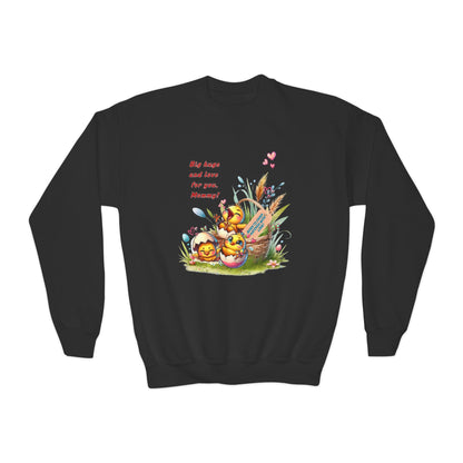 Funny Emotional Messages Youth Crewneck Sweatshirt - Perfect Gift for Mother's Day