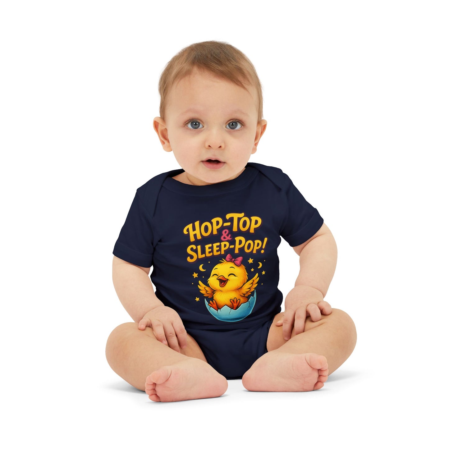 Infant One-Piece — 'Hop Top & Sleep Pop' Funny Baby Bodysuit