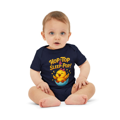 Infant One-Piece — 'Hop Top & Sleep Pop' Funny Baby Bodysuit