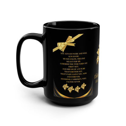 Luxury Mug - Personalized Love Poem - Black, 15oz