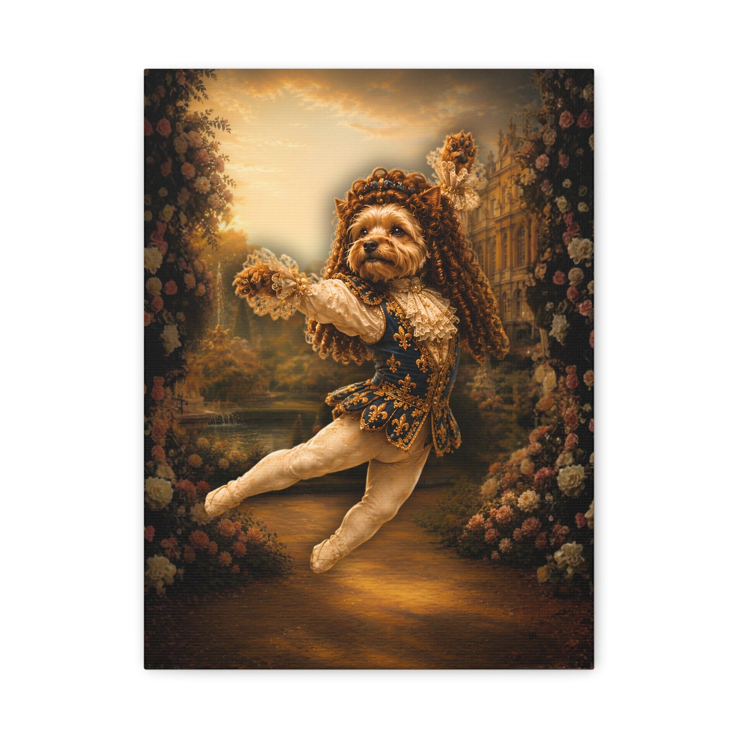 Antonio the Yorkie — Royal Ballerino | Stretched Canvas Print