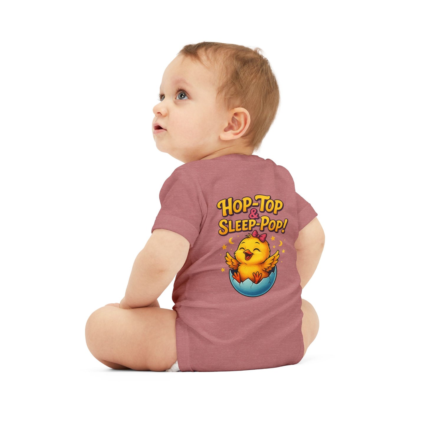 Infant One-Piece — 'Hop Top & Sleep Pop' Funny Baby Bodysuit