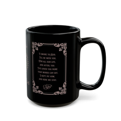 Skeleton Love Black Mug - True Love Never Dies 11oz/15oz Gift