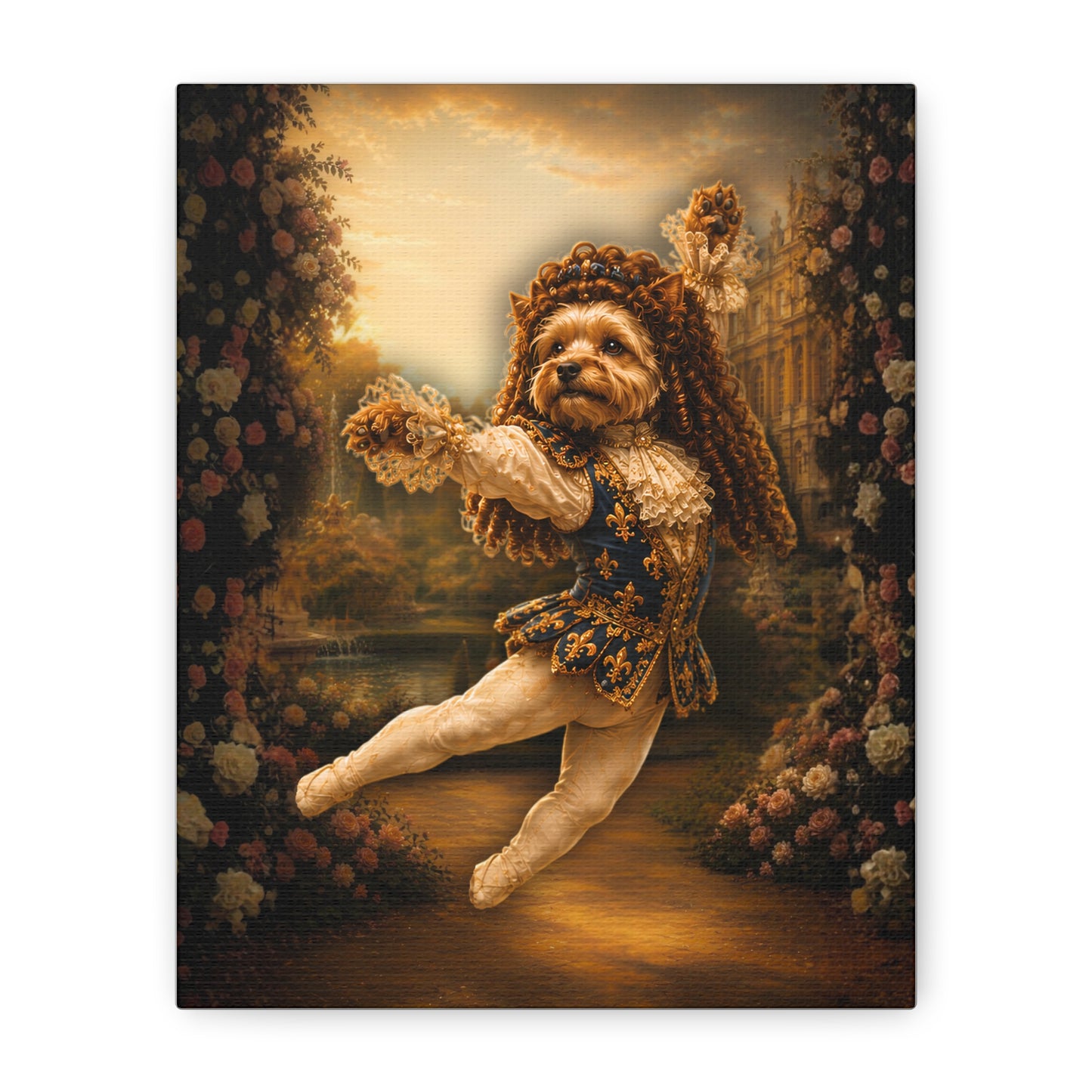 Antonio the Yorkie — Royal Ballerino | Stretched Canvas Print