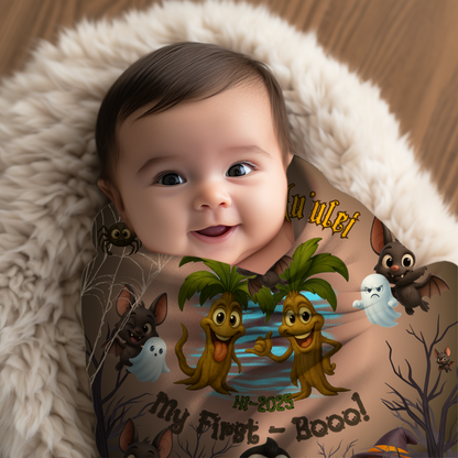 Halloween Baby Swaddle Blanket - Funny Characters Design