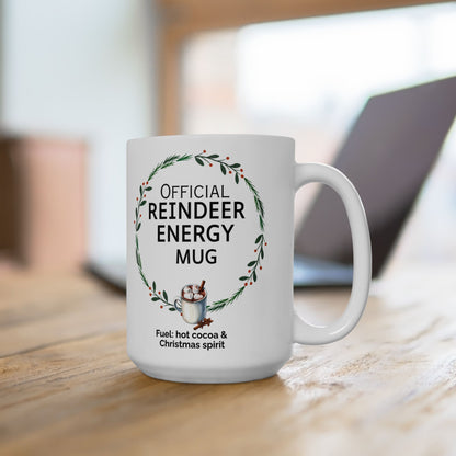 Festive Christmas Reindeer Mug 11oz/15oz - Funny Holiday Gift