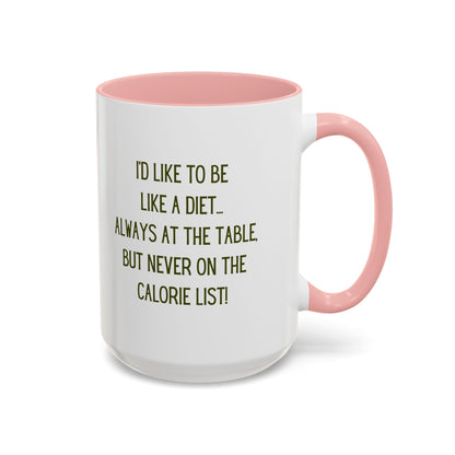 Coffee Mug - Funny Gift, I'd Like To Be Like A Diet - lets give it a whirl