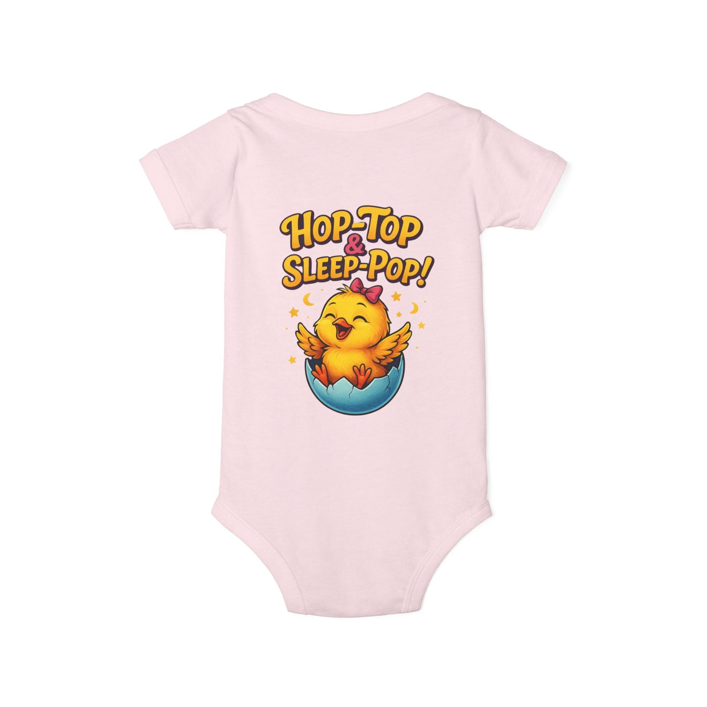 Infant One-Piece — 'Hop Top & Sleep Pop' Funny Baby Bodysuit