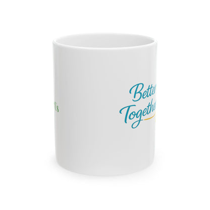 Ceramic Mug — "Better Together" Tropical Palm Coffee Mug (11oz/15oz)