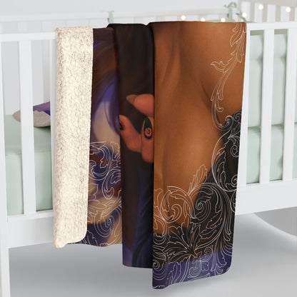 Halloween Witch Sherpa Blanket - Funny Message Fleece Throw