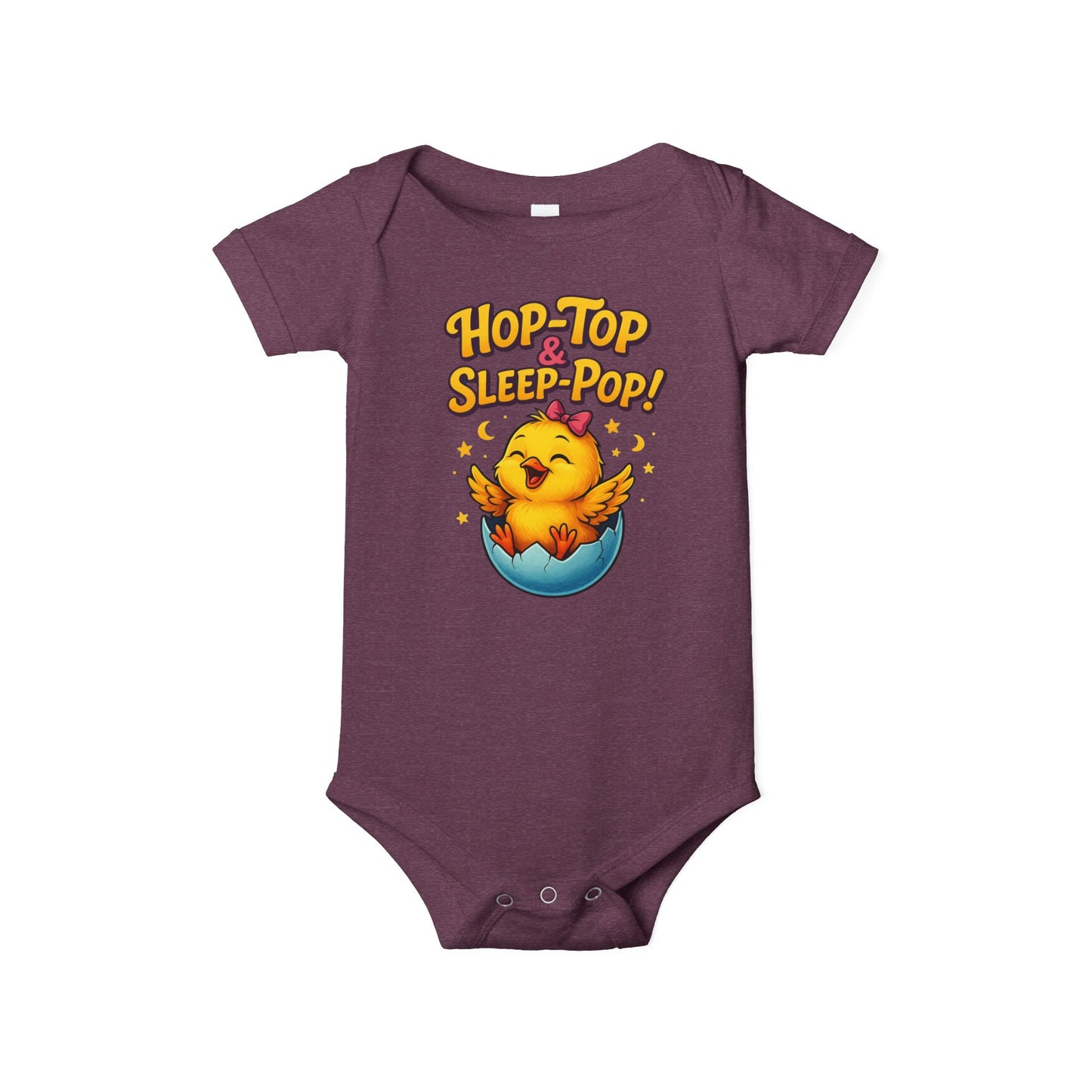 Infant One-Piece — 'Hop Top & Sleep Pop' Funny Baby Bodysuit