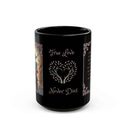 Skeleton Love Black Mug - True Love Never Dies 11oz/15oz Gift