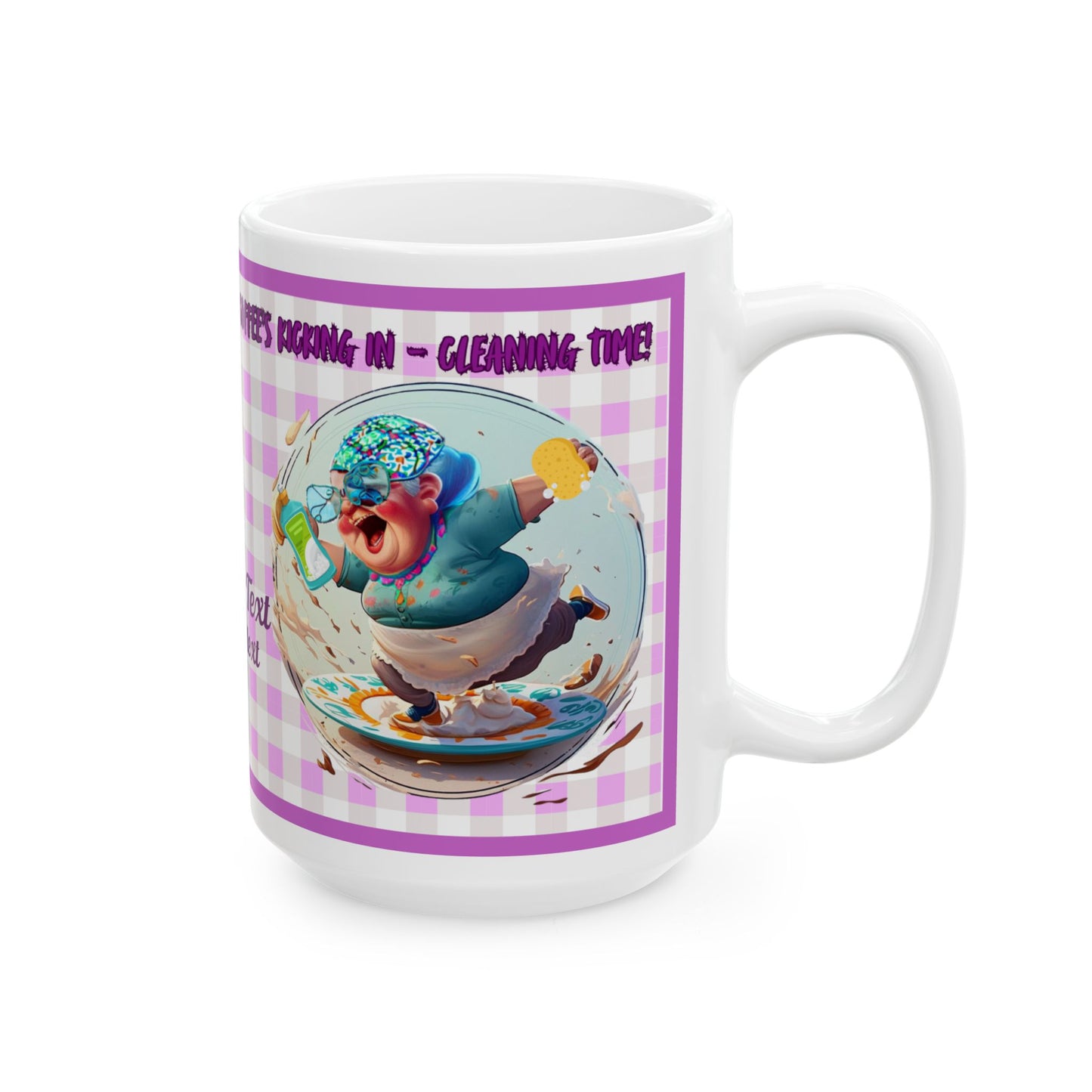 Mug Crazy Granny Funny Design 11oz 15oz Happy Crazy-Granny-cious Coffee Kitchen Cleaning